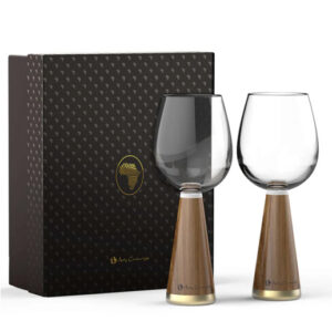 Afrique Wine Glass Set of 2 in Colour Gift Box - Andy Cartwright